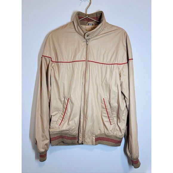 Jeffrey Banks For Lakeland Mens Tan Bomber Jacket 40 Long - Picture 1 of 13
